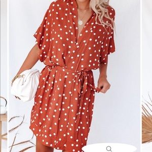 Vici Kimono Dress Polka Dot Size Small